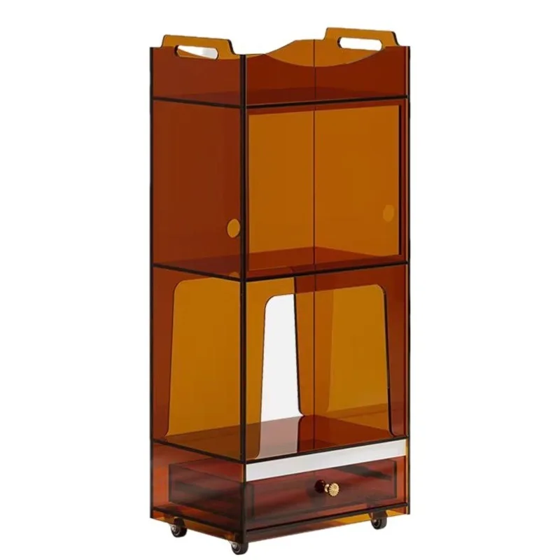 

Bookshelves, floor-to-ceiling shelves, movable acrylic living room side cabinets