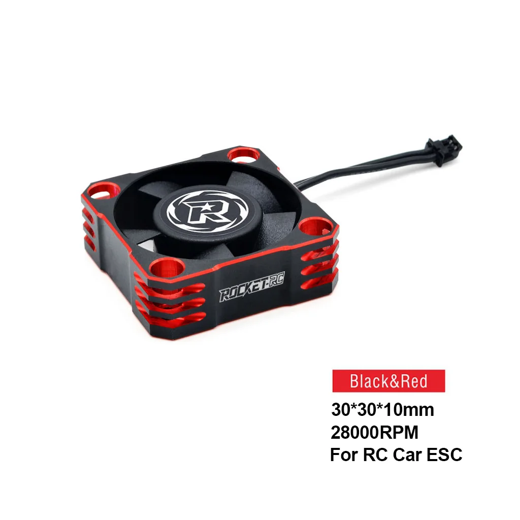 Surpass Hobby Rocket-RC 30mm 40mm 50mm 25mm 35mm Metall Lüfter für RC Auto ESC Motor Wärmeableitung-V2 Version Rot & Schwarz – Detail 5