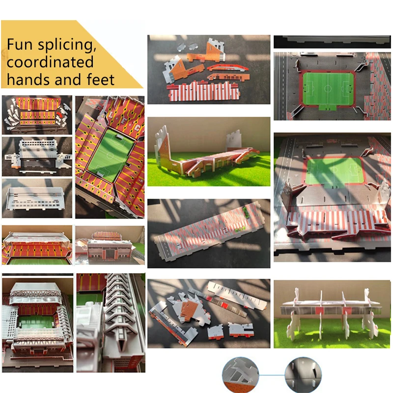 3D Paper Football Field Stadium Model Various Styles Creative DIY Ornament Household Desk Study Decoration Gifts for Fan TMZ