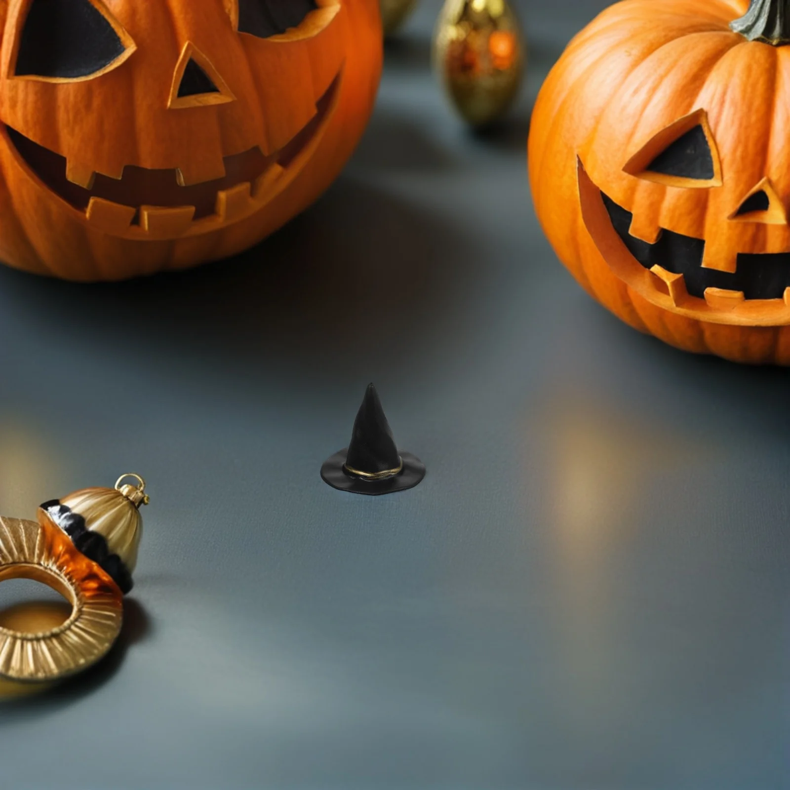 

72pcs Halloween Decorations Miniature Witch Black Plastic Craft Supplies For Diy Party Tiny Hats For Events Mini Top