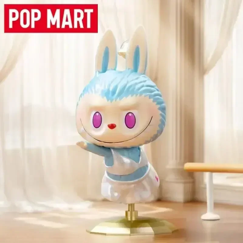 POPMART Labubu la serie de monstruos gimnasia rítmica Anime figura de acción colección de adornos de escritorio caja ciega juguete para regalo para niños