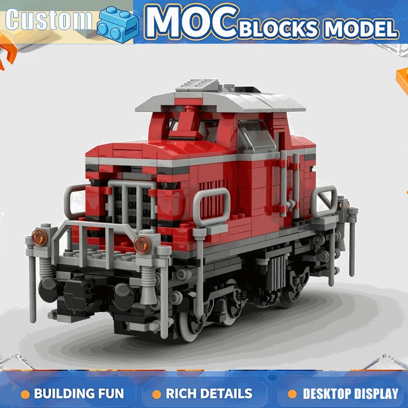 554PCS Vintage Diesel Shunting Locomotive Building Blocks Railway Train Vehicle Model Creative DIY Assembly Toy Collection Gift