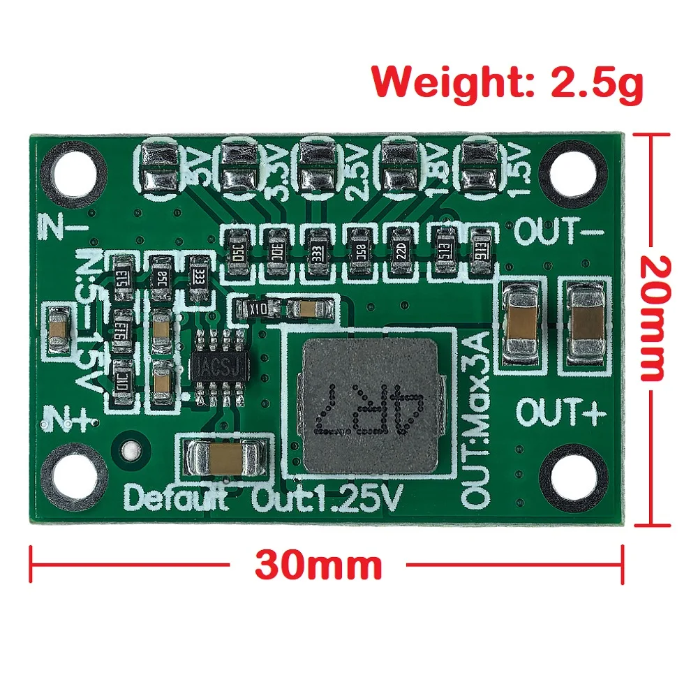 CA1235 Adjustable Power Module 3A CA-1235 Buck Module 5-16V Input to 1.25V 1.5/1.8/ 2.5/3.3V 5V Output Step-Down Power Supply