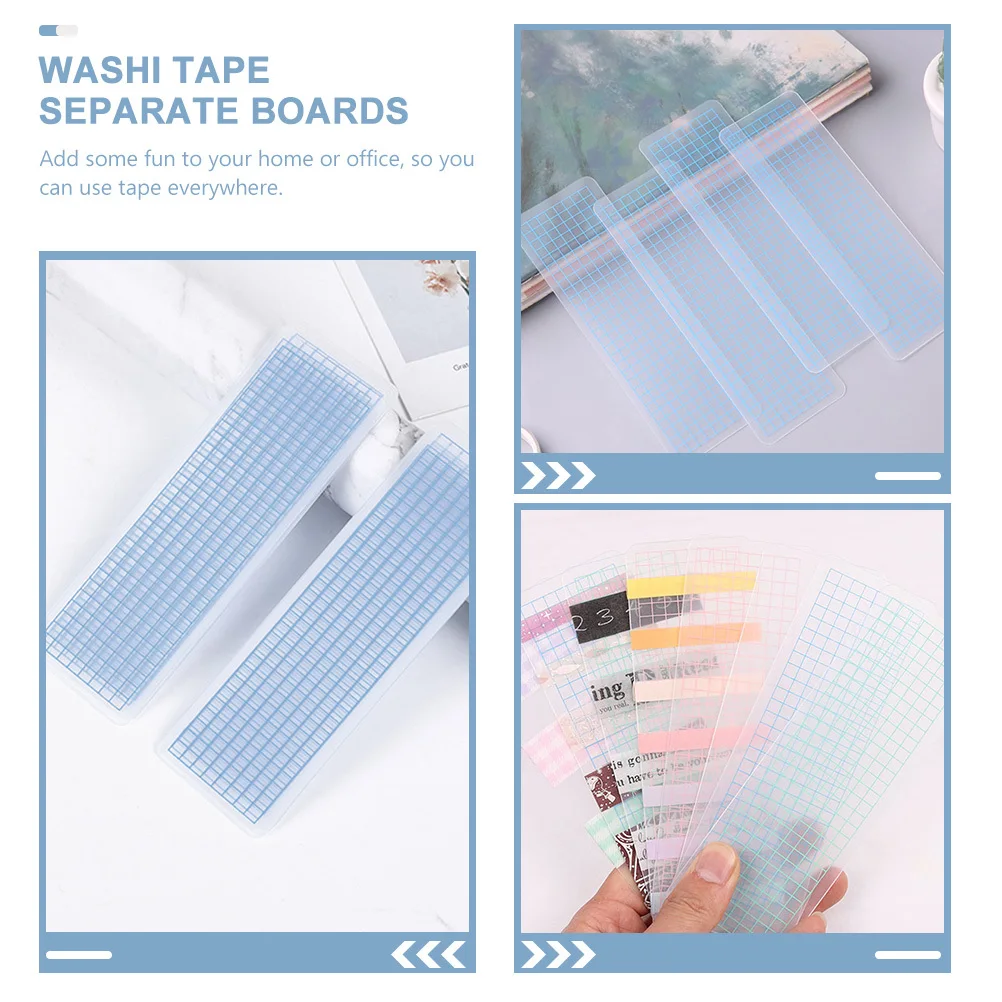 50 個手作り仕切りポータブル和紙テープオーガナイザーボードオフィス学校家庭用テープ収納ディスペンシングサンプルプレート