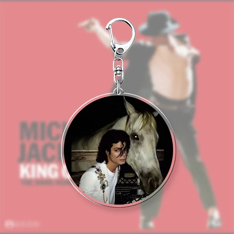 Double-sided Acrylic Keychain, Michael Jackson Pendant