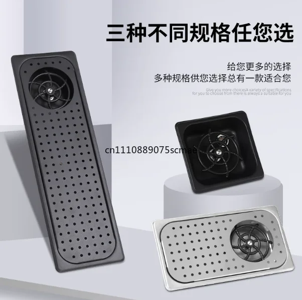 High‑Pressure Stainless‑Steel Automatic Cup Washer, Glass Rinser Cleaner for Bar Cafe, Kitchen Sink Accessory
