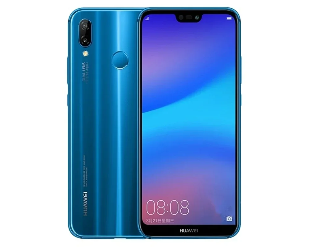 هاتف هواوي P20 Lite 4G الذكي 18 وات 3000 مللي أمبير في الساعة سعة البطارية 16 ميجابكسل 2280 × 1080 بكسل هاتف مستعمل غير مقفول