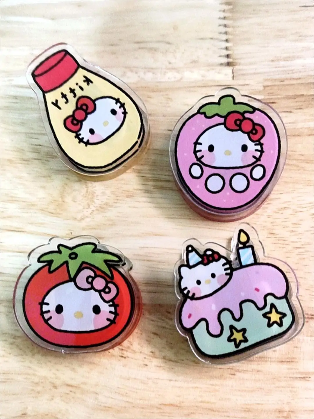 4Pcs/set Kitty Binder Clip Acrylic Cute Page Holder Paper Clip Clamp File Index Photo Book Clip Stationery Storage Office School