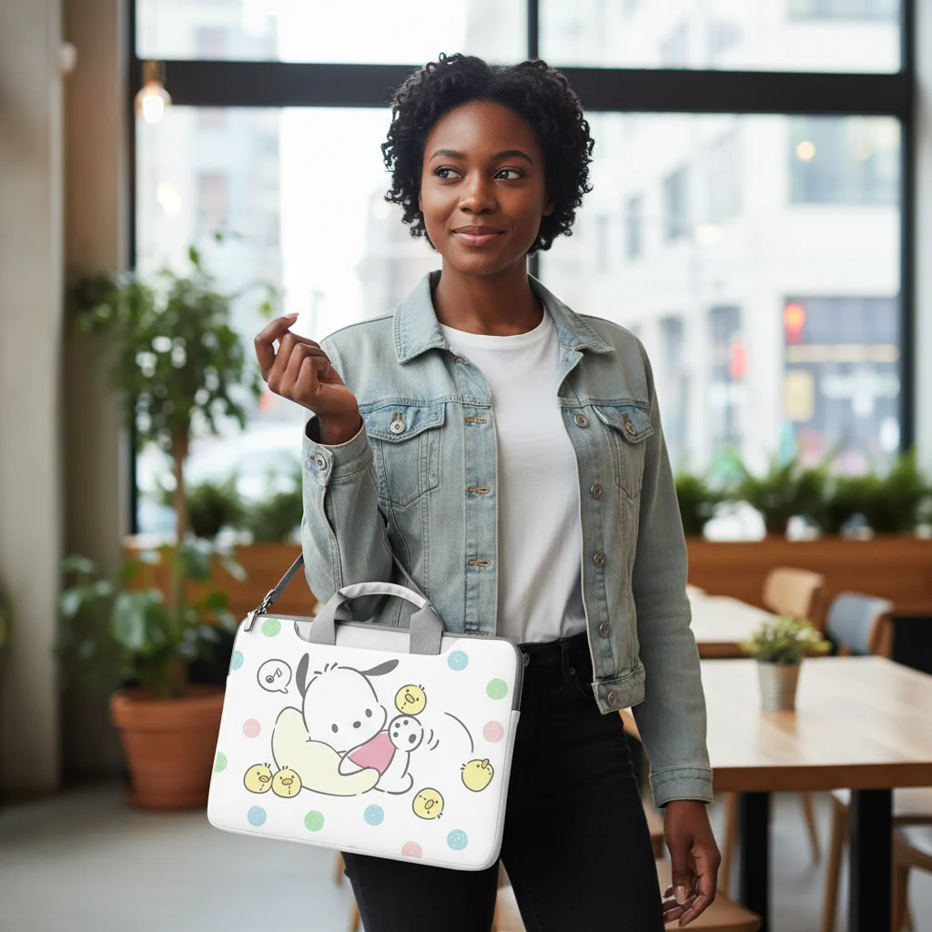 

Pachacco Hello Kitty Kuromi Portable Laptop Bag Laptop Case for Macbook 12 13 14 14.6 15.6 16 Inch Macbook Air Asus Holiday Gift