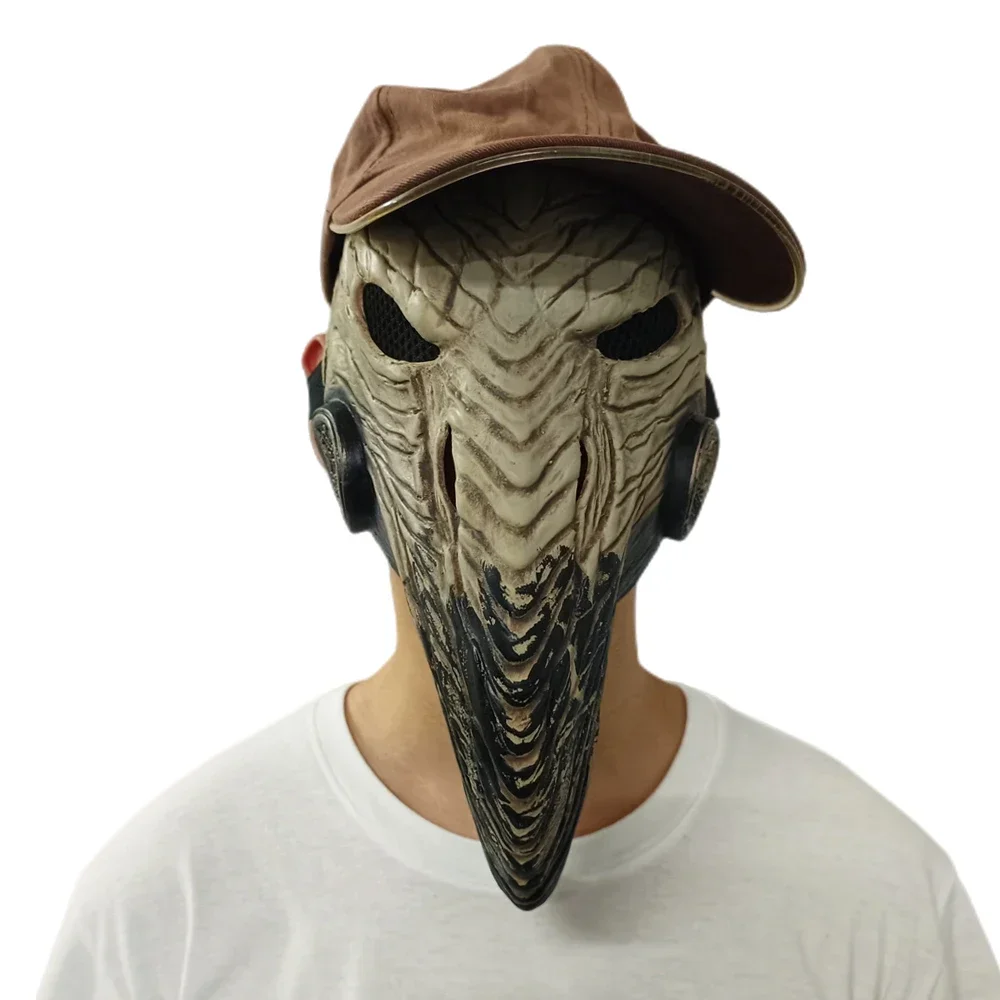 Horror Steampunk Plague Doctor Beak Mask Long Nose Bird Beak Latex Skull Masks Carnival Masquerade Halloween Party Costume Props