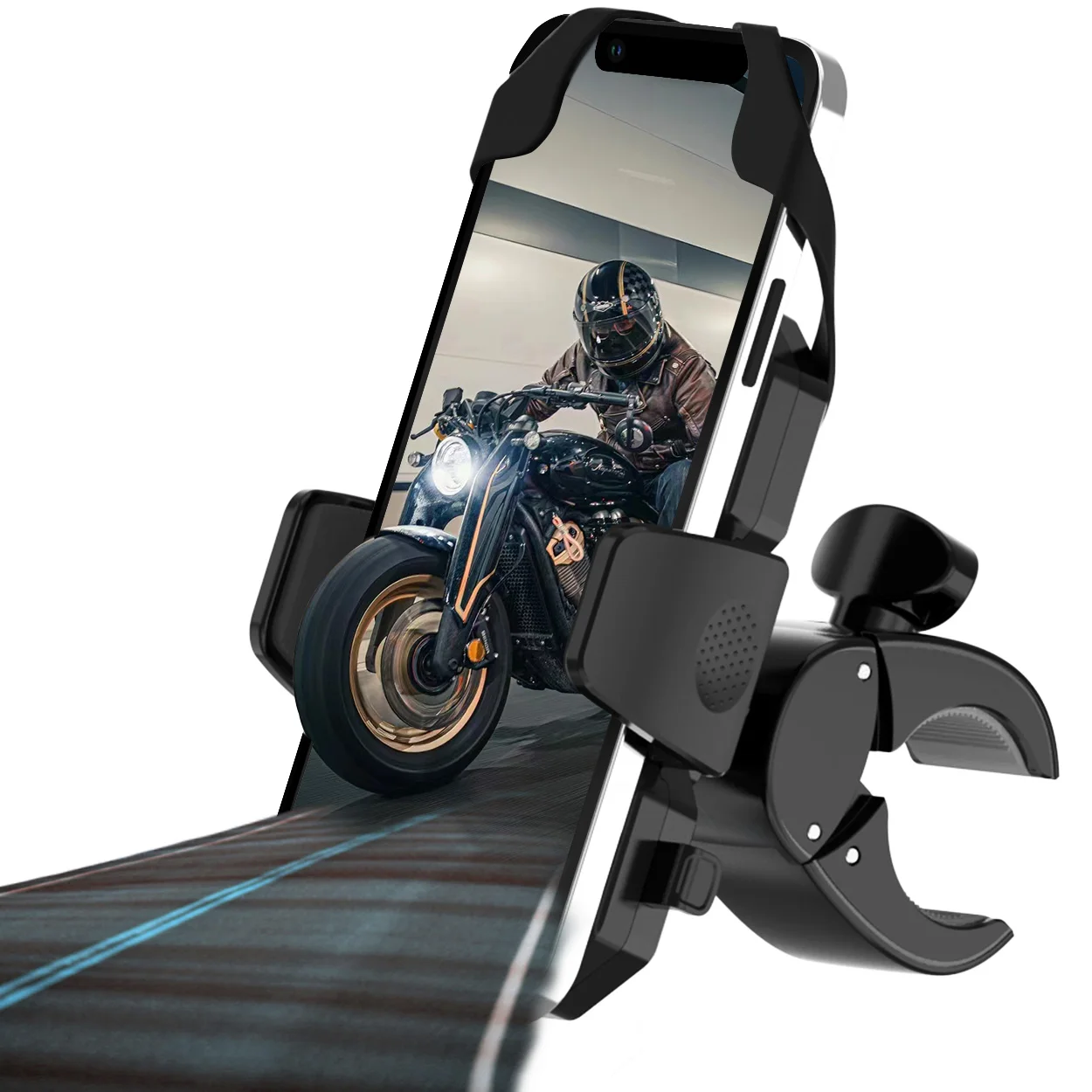 

Bicycle Cell Phone Holder Mount, [Powerful Strap] Motorcycle Mobile Phone Mount [5s Easy to Install] Handlebar Cell Phone Mount