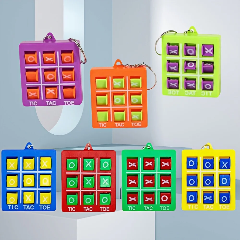 6-30 piezas con llavero Tic Tac Toe juego de rompecabezas niños cumpleaños boda fiesta regalos para invitados jardín de infantes fiesta escolar pequeños regalos