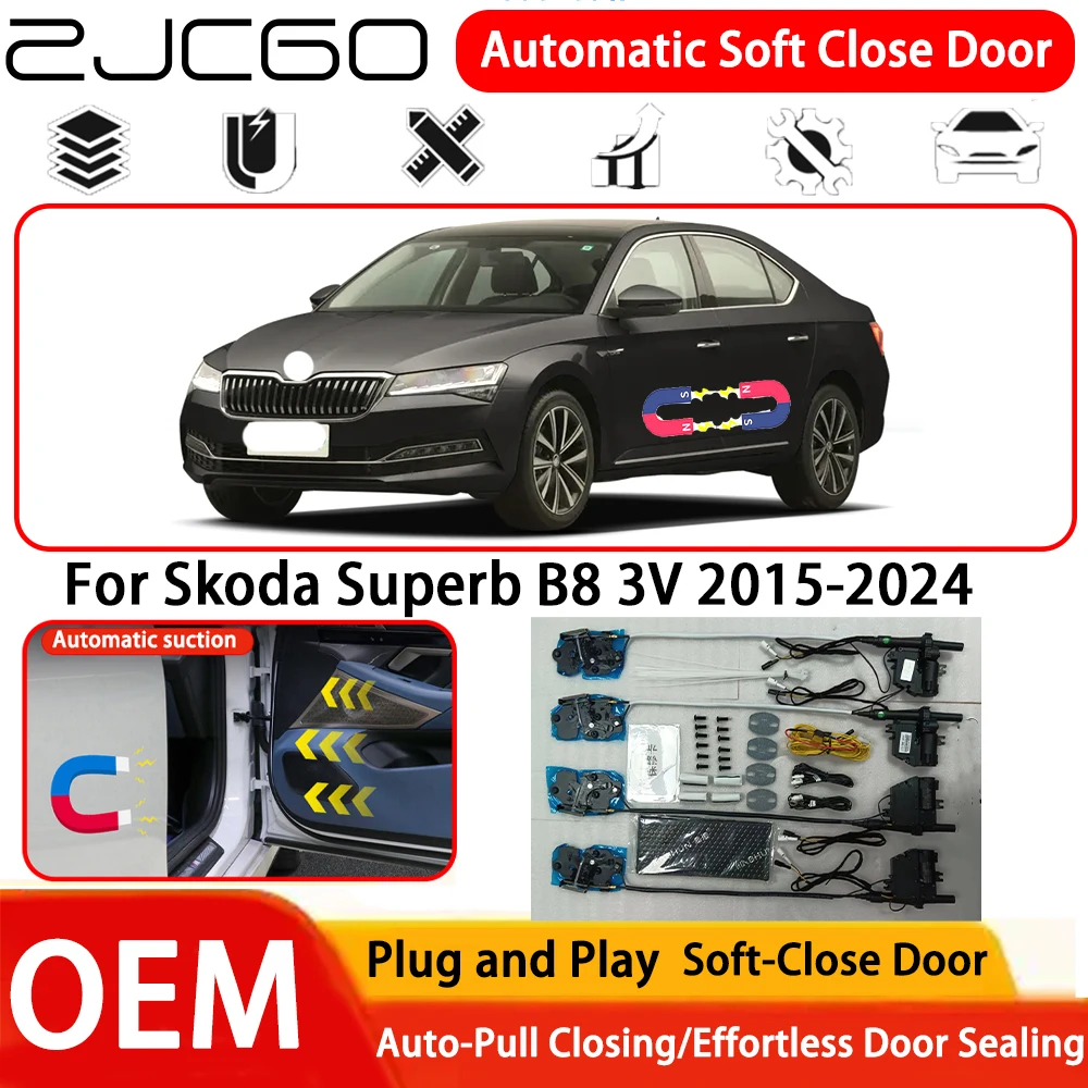 

﻿ ﻿ Система автоматического мягкого закрывания дверей (Soft Close) для Skoda Superb B8 3V 2015-2024, OEM, Plug and Play