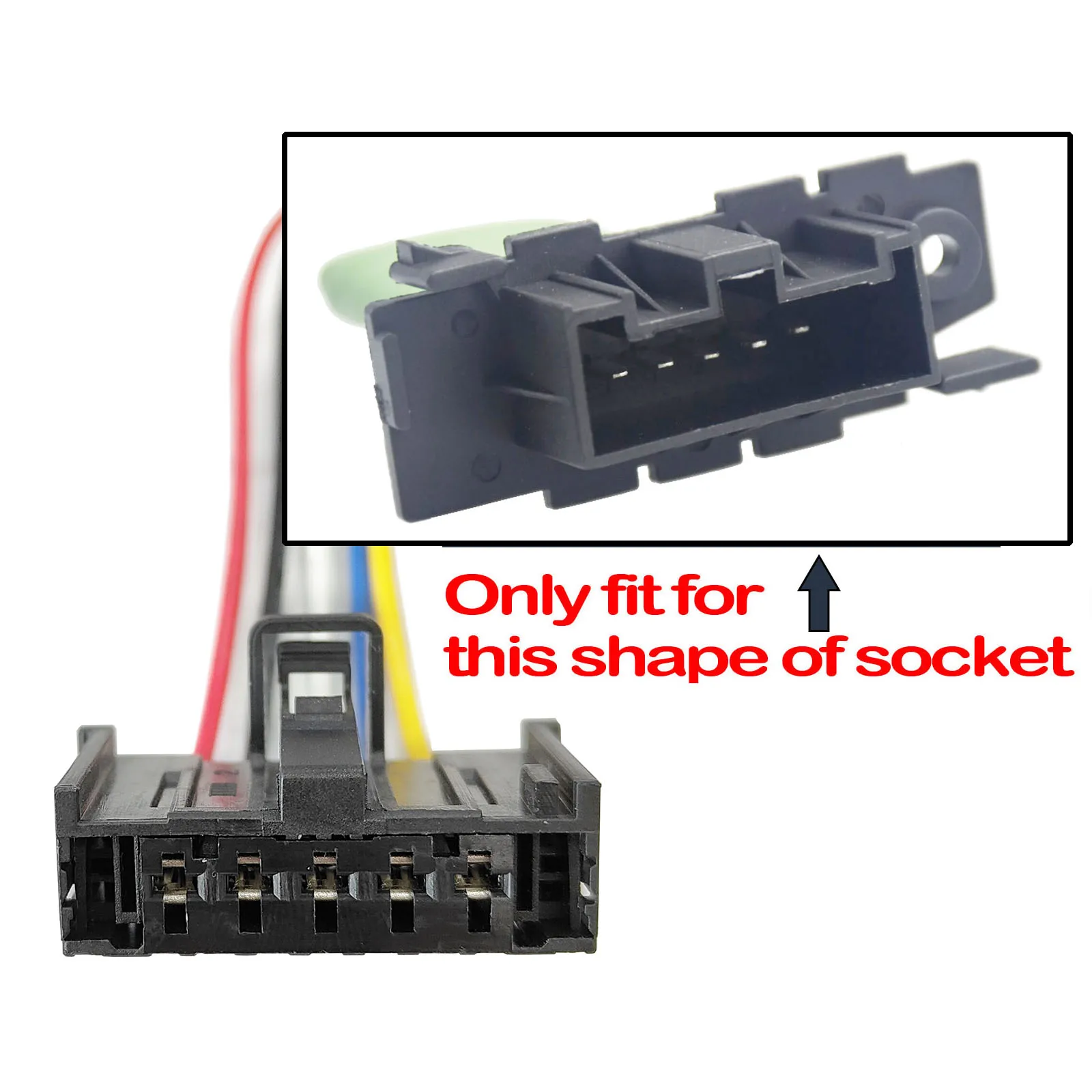 Apktnka 2X For Opel Vauxhall Corsa D E Adam Heater Blower Motor Fan Resistor Wiring Loom Harness Connector Repair Plug 95508692