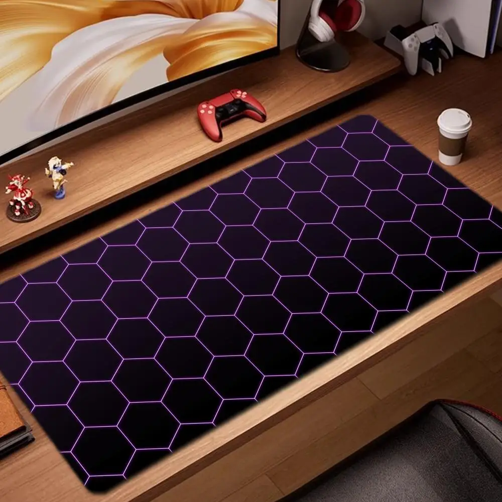 

honeycomb wallpaper Mouse Pad Game Accessories keyboard pad XXL large locking edge 900X400 mm table mat Gaming mousepad