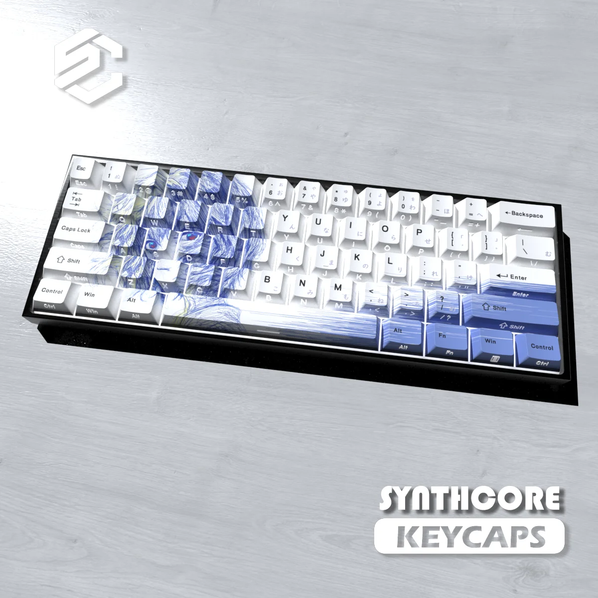 74 Keys Rei Ayanami‌ Theme Keycaps Comics Anime Key Cap PBT Cherry Profile Custom Keycap for 60 65 68 Mechanical Keyboard