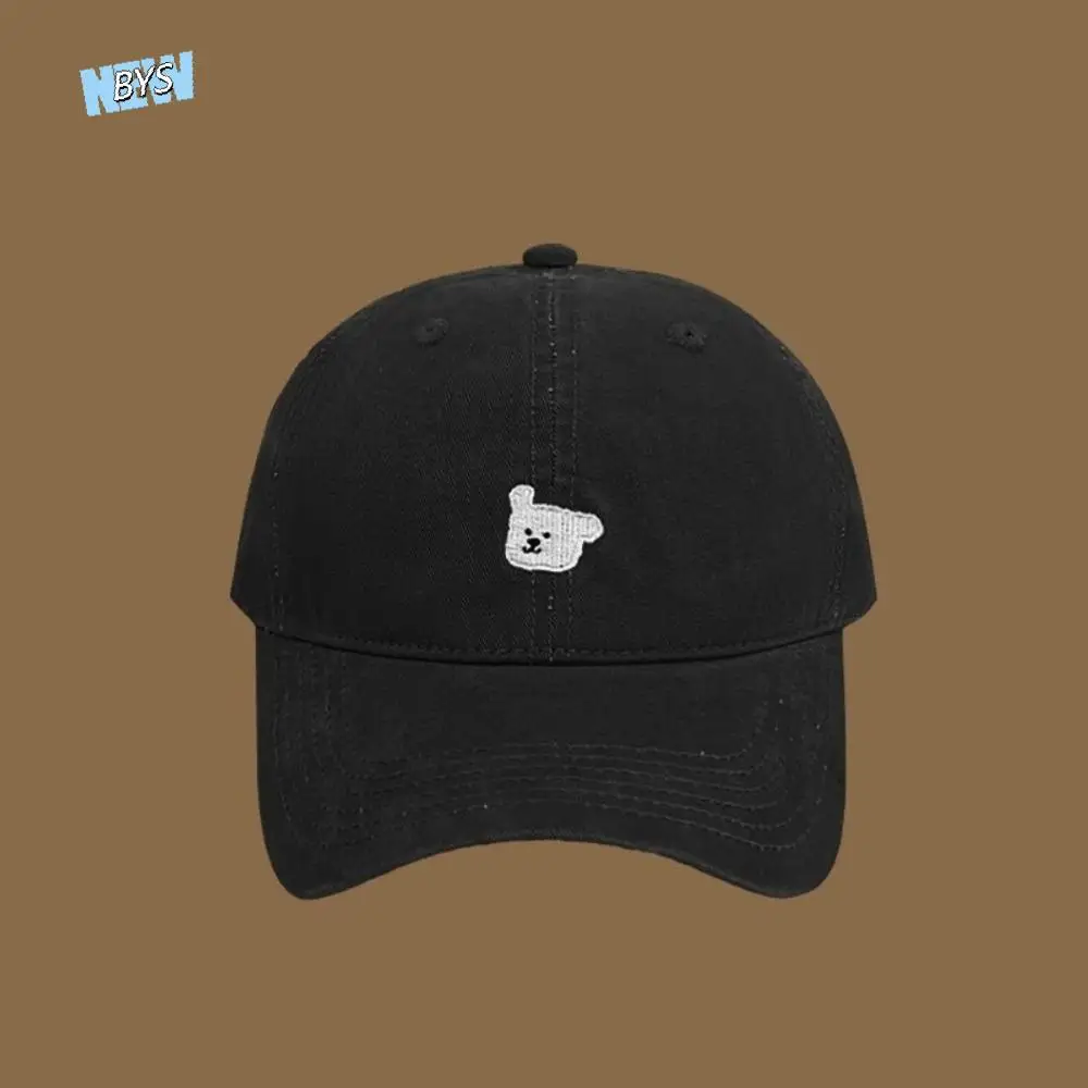 

Adjustable Korean Puppy Embroidery Cap Solid Color Cotton Men Women Baseball Cap Sweet Versatile Snapback Hat Outdoor