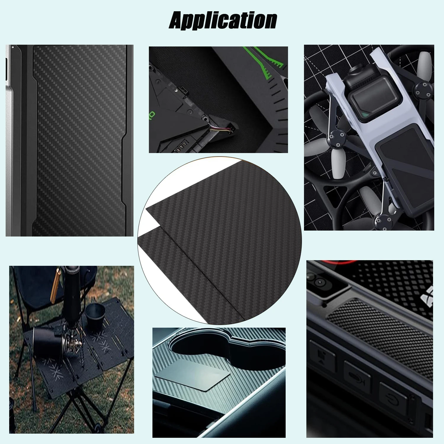 1pcs 200x300mm 3K Carbon Fiber Board, 0.5-3.0mm Thick Composite Material Plate for Craft Projects & Industrial Applications