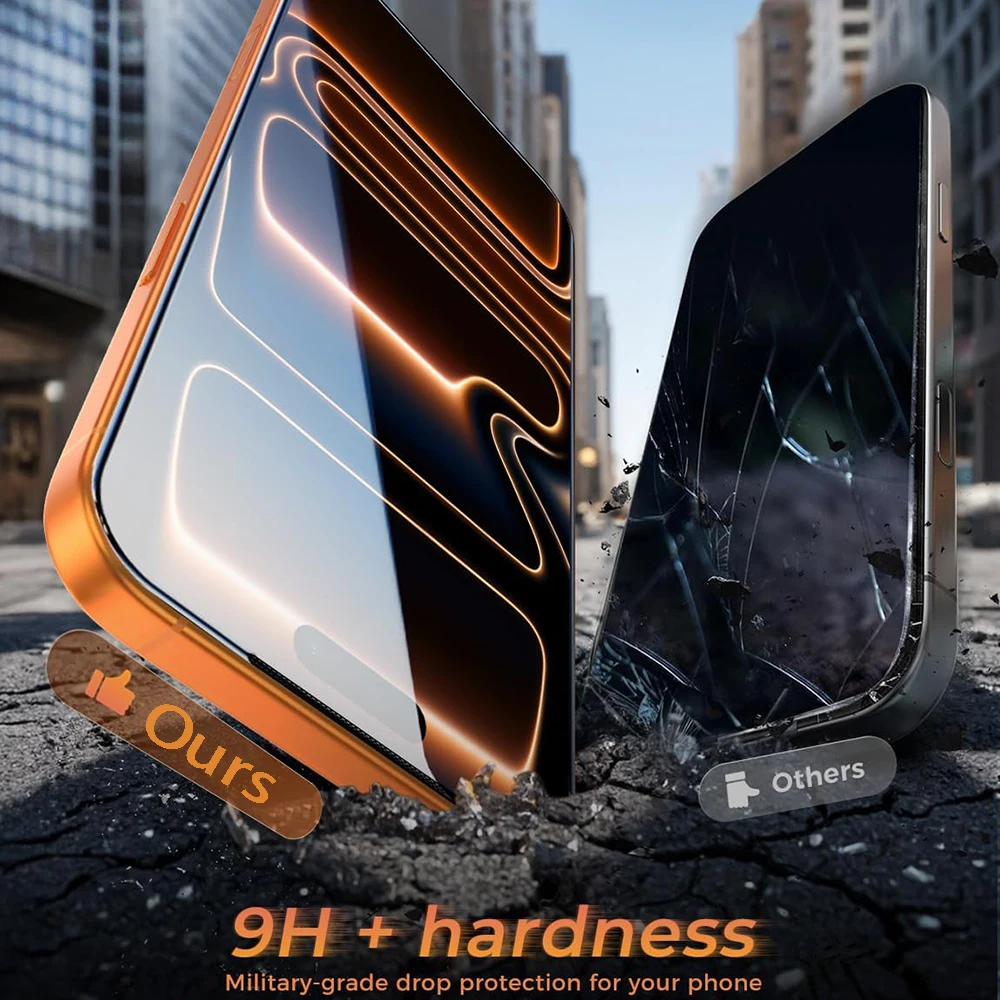 4Pcs Tempered Glass For iPhone 13 18 17 16 15 14 12 11 Pro Max XR X HD-Definition Screen Protector Oleophobic Coating Glass Film