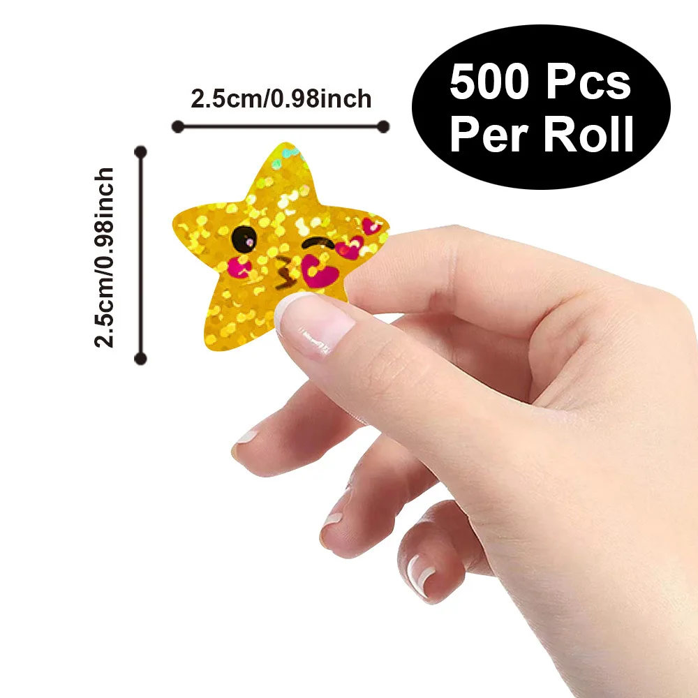 500 Pcs/roll Strawberry Stickers Roll Holographic Red Berry Fruit Seal Stickers Waterproof Decals for Envelop Scrapbook,1 inch