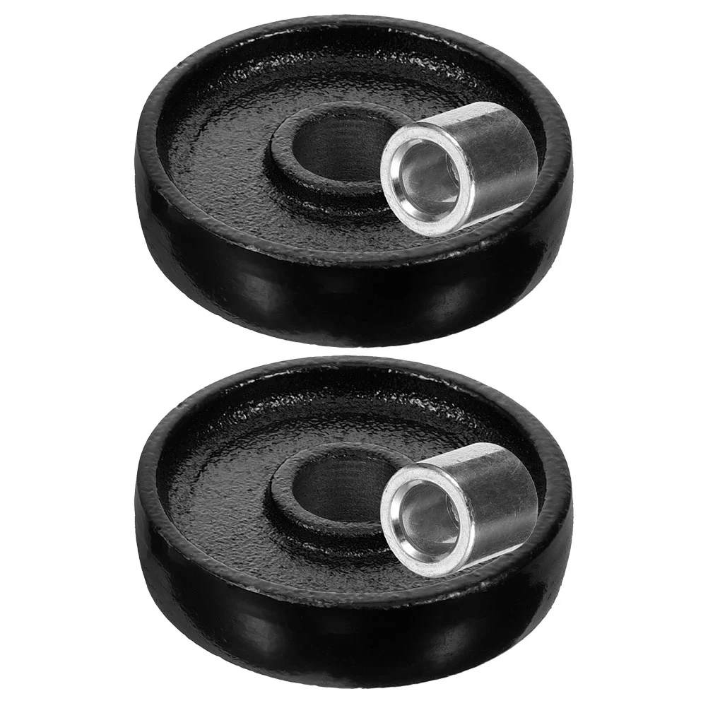 2 Pcs Jack Accessories Metal Wheel Trailer Floor Parts Utility Front Iron Wheels Replacement Horizontal Hydraulic Heavy Duty