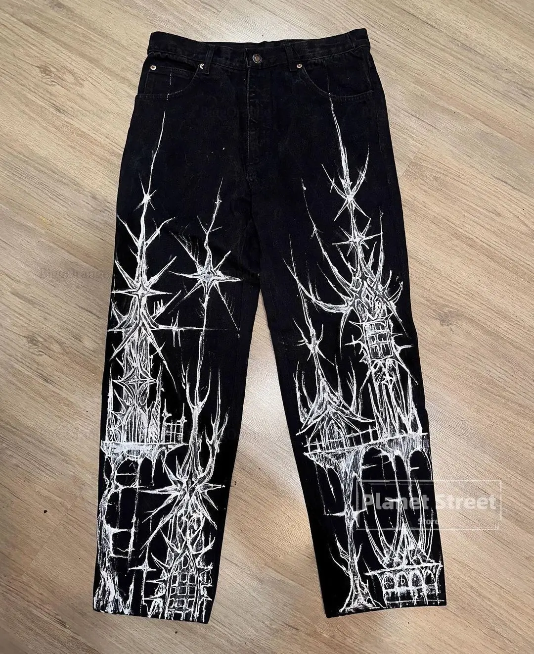 Harajuku Gekke Print Jeans Mannen Y 2K Stijl Hiphop Retro Denim Broek Nieuwe Streetwear Casual Baggy Hoge Taille Wijde Pijpen Broek