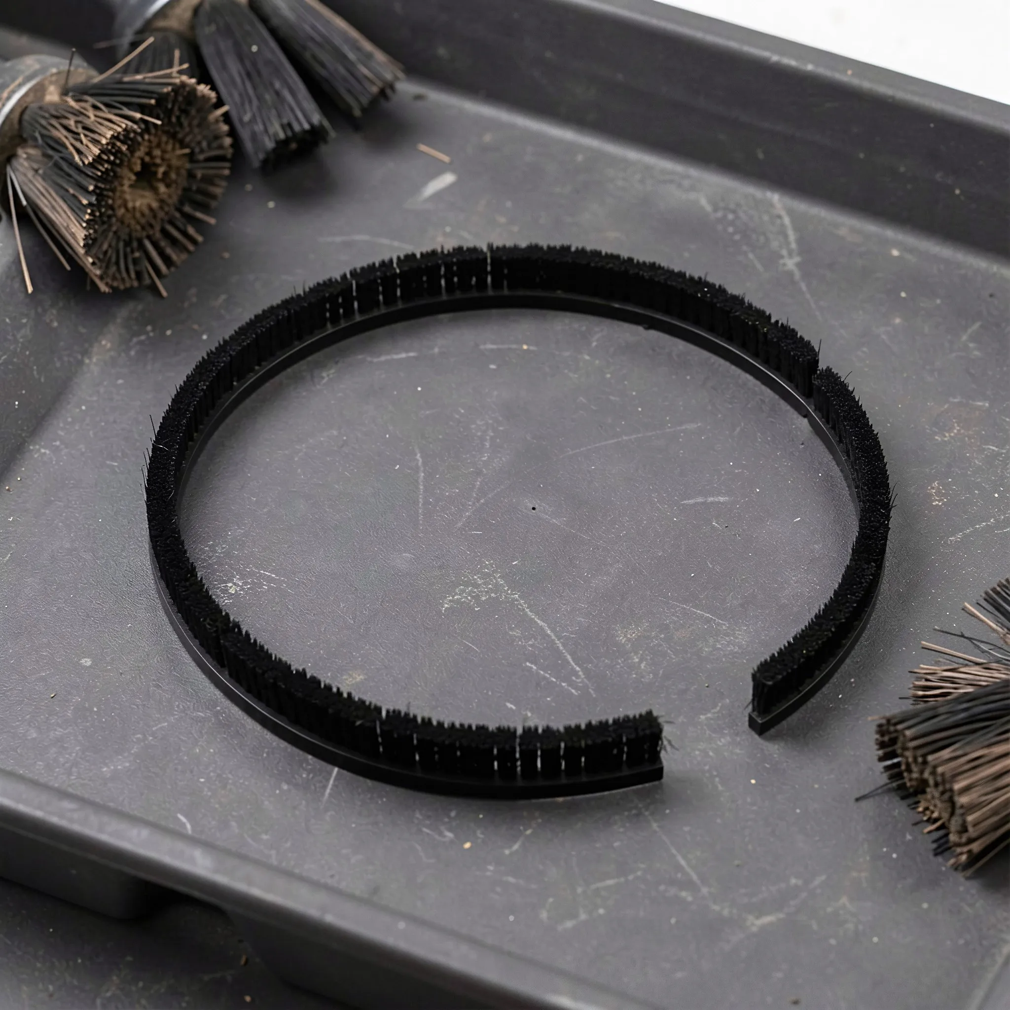 Wall Sander Brush Strip Plastic Bristle Enhanced Durability Drywall Sander Replacement Brush Stable Rotation Sanding Accessory