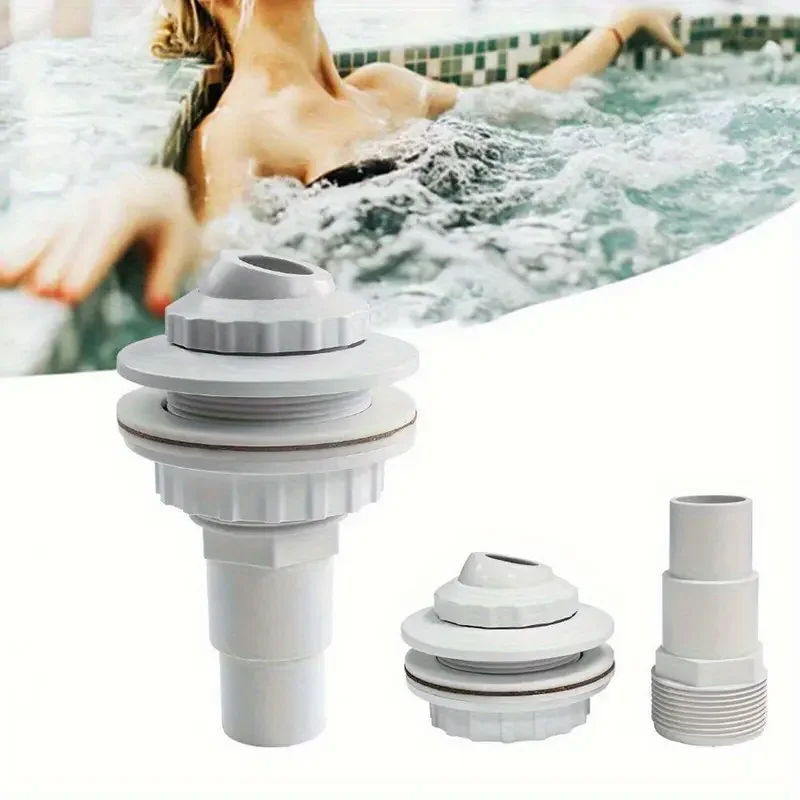 Boquilla para piscina de 32/38 mm, rociador de reflujo con salida de agua, piezas de repuesto para spa, para piscinas, playas y parque acuático