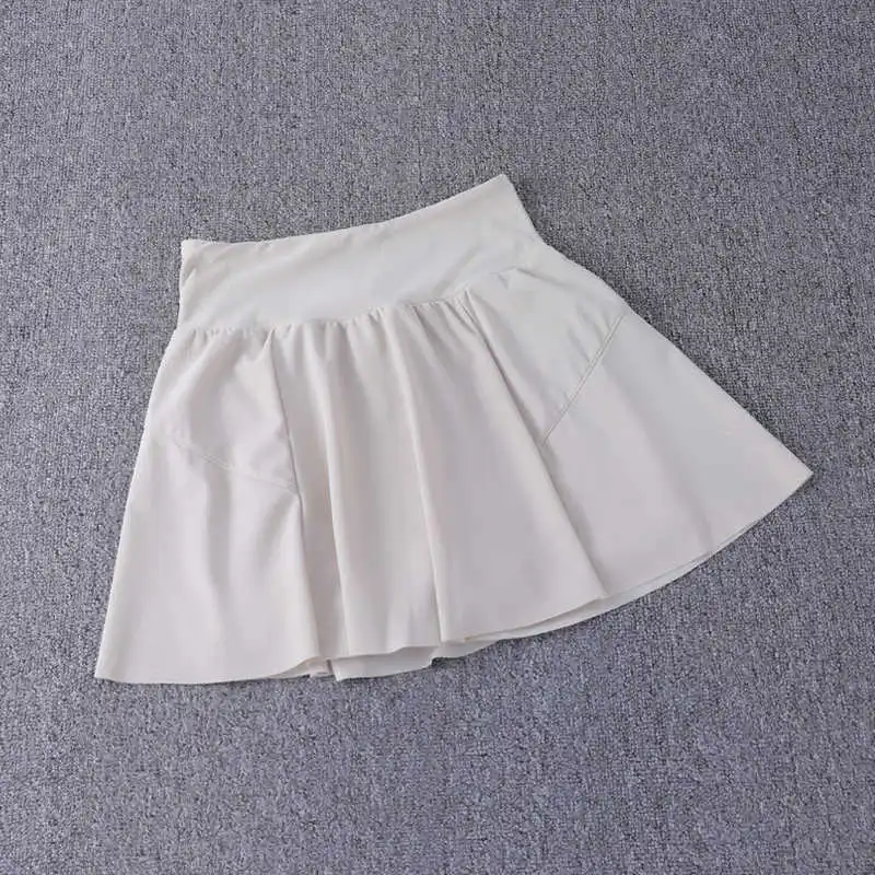 Fake two-piece anti-transparent sports short skirt high-waist yoga skirt running quick-drying tennis badminton pleated skirt pan