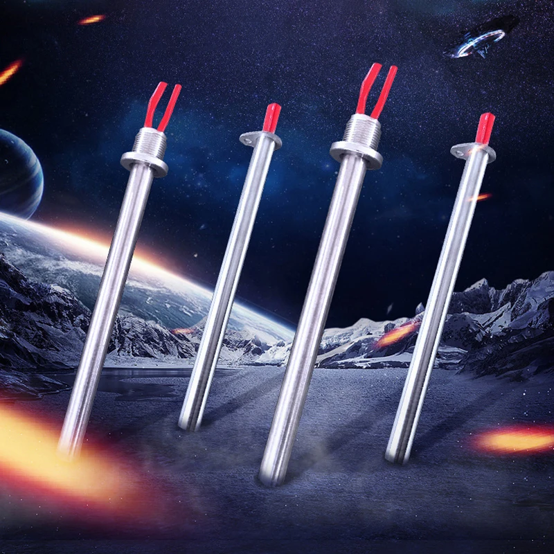 60W Mold Cartridge Heaters Cylindrical Tubular Ignition Igniter Hot Rod 6/8/10/12mm Tube Stainless Steel Tubular Heating Element