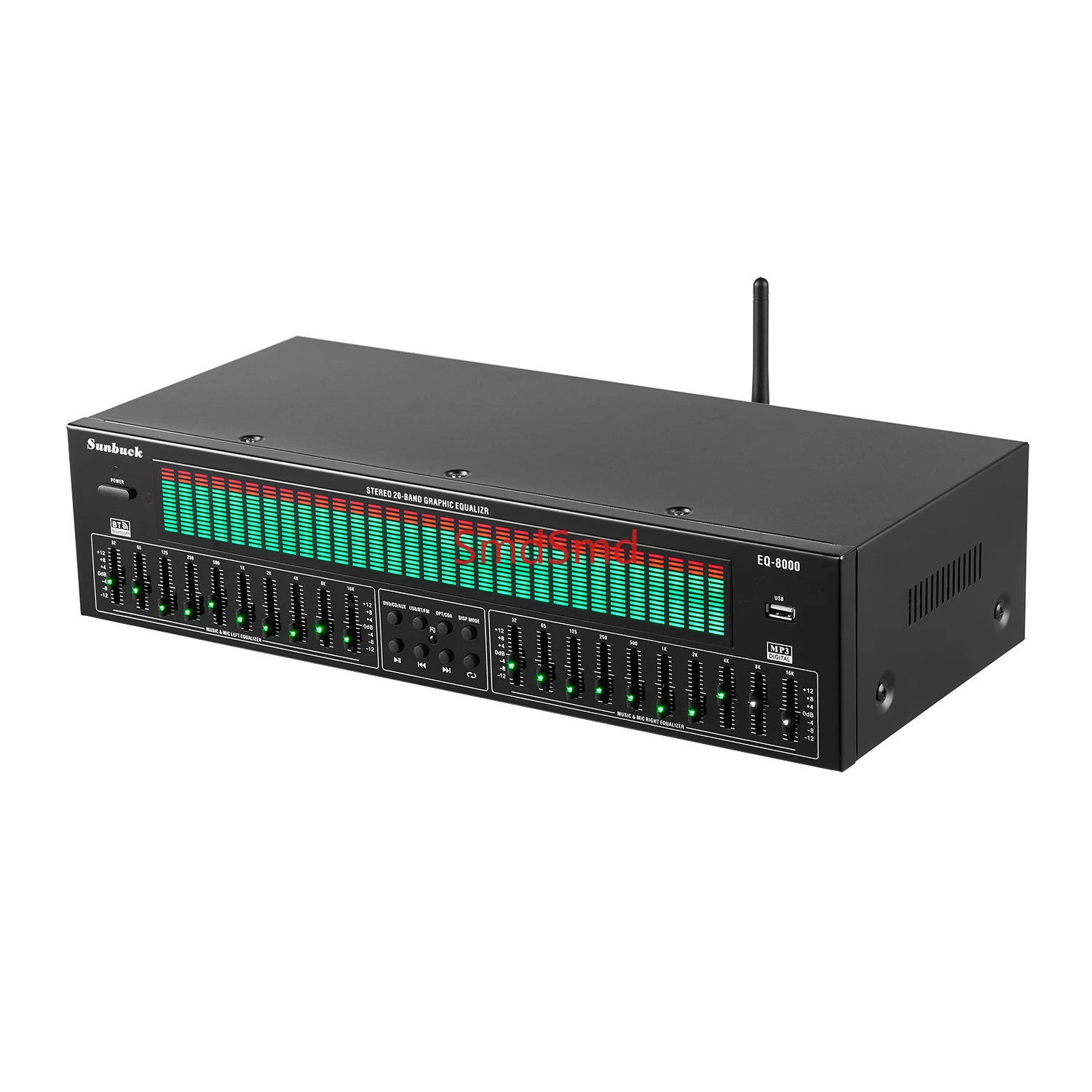 EQ equalizer music spectrum analysis stereo 20-band graphic equalizer BT5.4 EQ-8000 audio player 220V