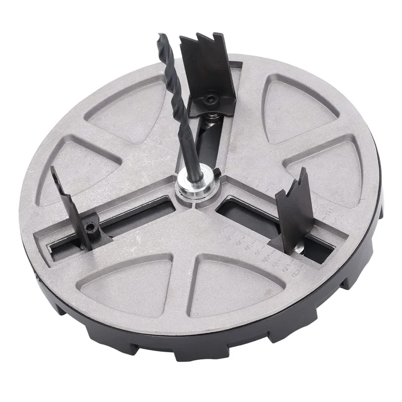 

ABEZ Round Circular Punch Saw Adjustable Punching Saw Hole Opener Tools With Positioning Bit And 3 Tooth Blades