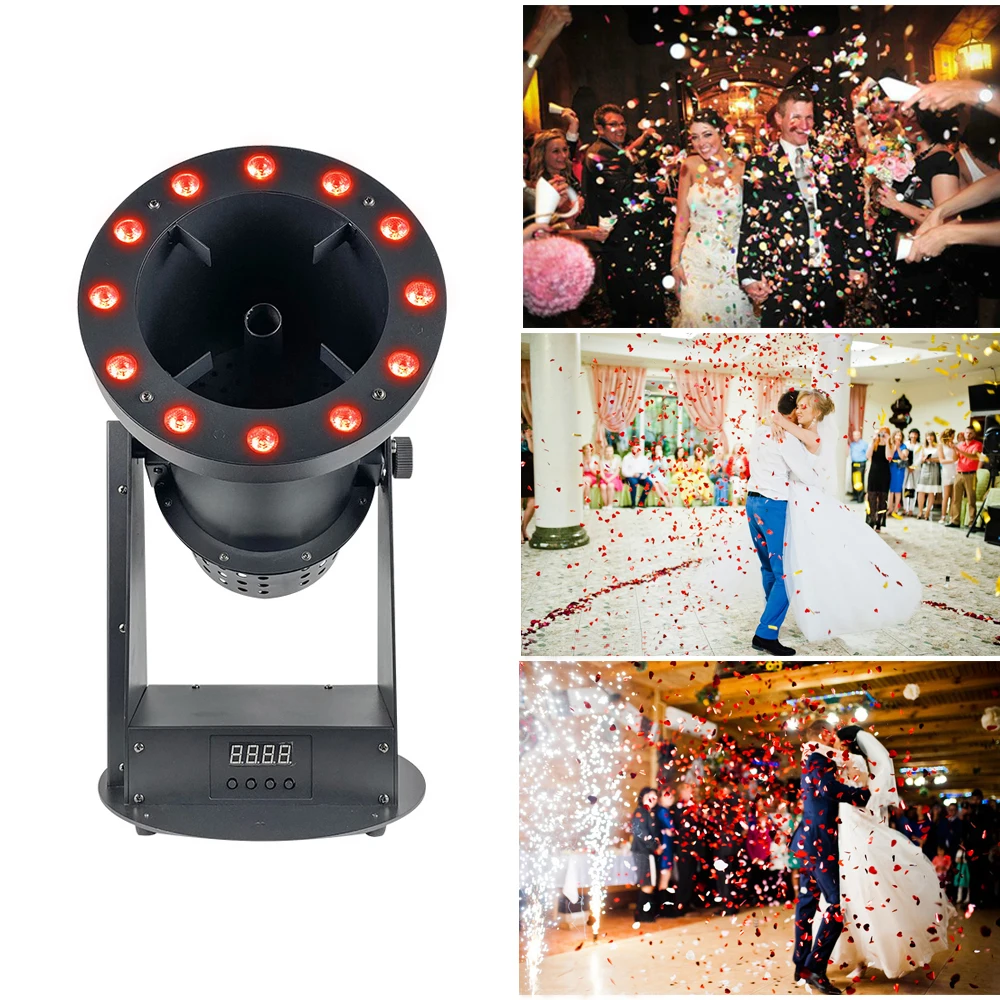 

1500w LED Electric Paper Machine Rainbow Machine Stage Music Hall Atmosphere Paper Spray Machine Wedding Confetti Special Effect