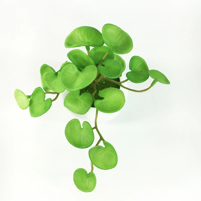 15cm Künstliche Pflanze Mini-Bouquet Kupfermünzgras Weichgummi Künstliche Grünpflanzen Wandbehang für Heim Büro Garten Dekoration – Detail 4