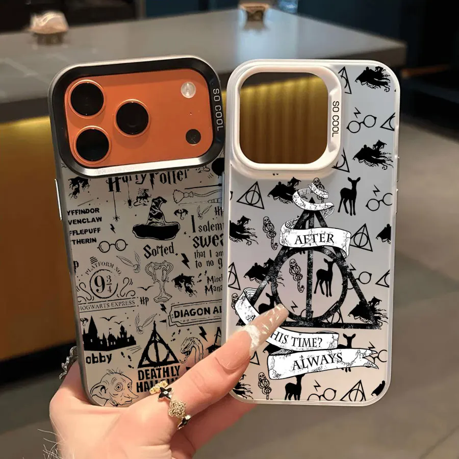Funda para iPhone 18, 17, 16, 15, 14, 13, 12, 11 Pro Max, 8, 7 Plus, Mini, X, XR, XS, SE 2020, resistente a golpes, con diseño de varita mágica de Harry Potter.