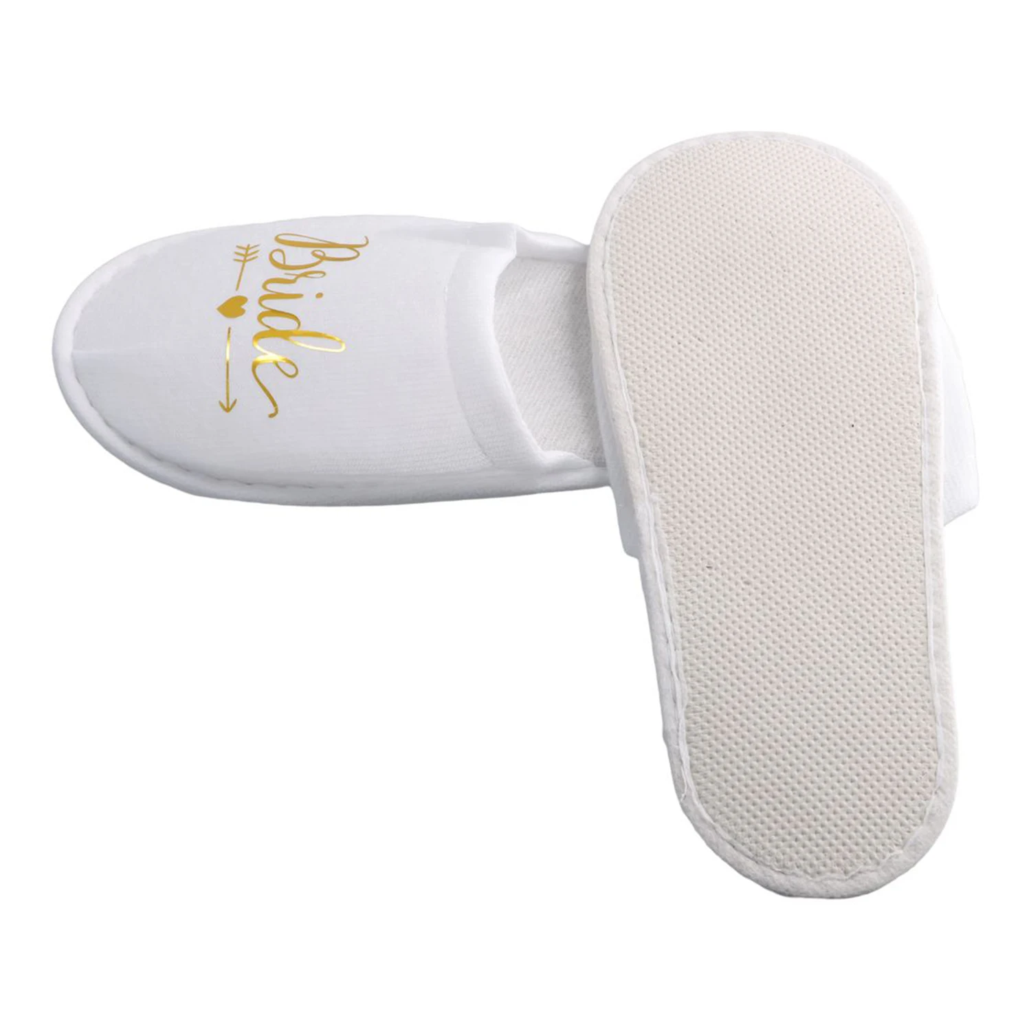 Zapatillas de novia con letras desechables, suministros para despedida de soltera, despedida de soltera, regalos para dama de honor, 1 par