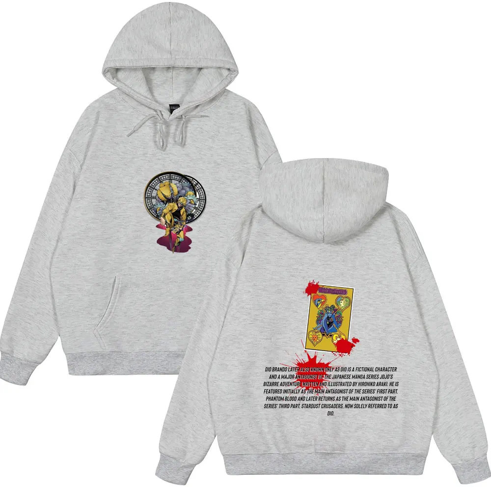 أنيمي جوجو مغامرة غريبة هوديس العالم ديو براندو مانغا الجرافيك القمم الرجال النساء Strretwears الشتاء الربيع نمط الملابس #6