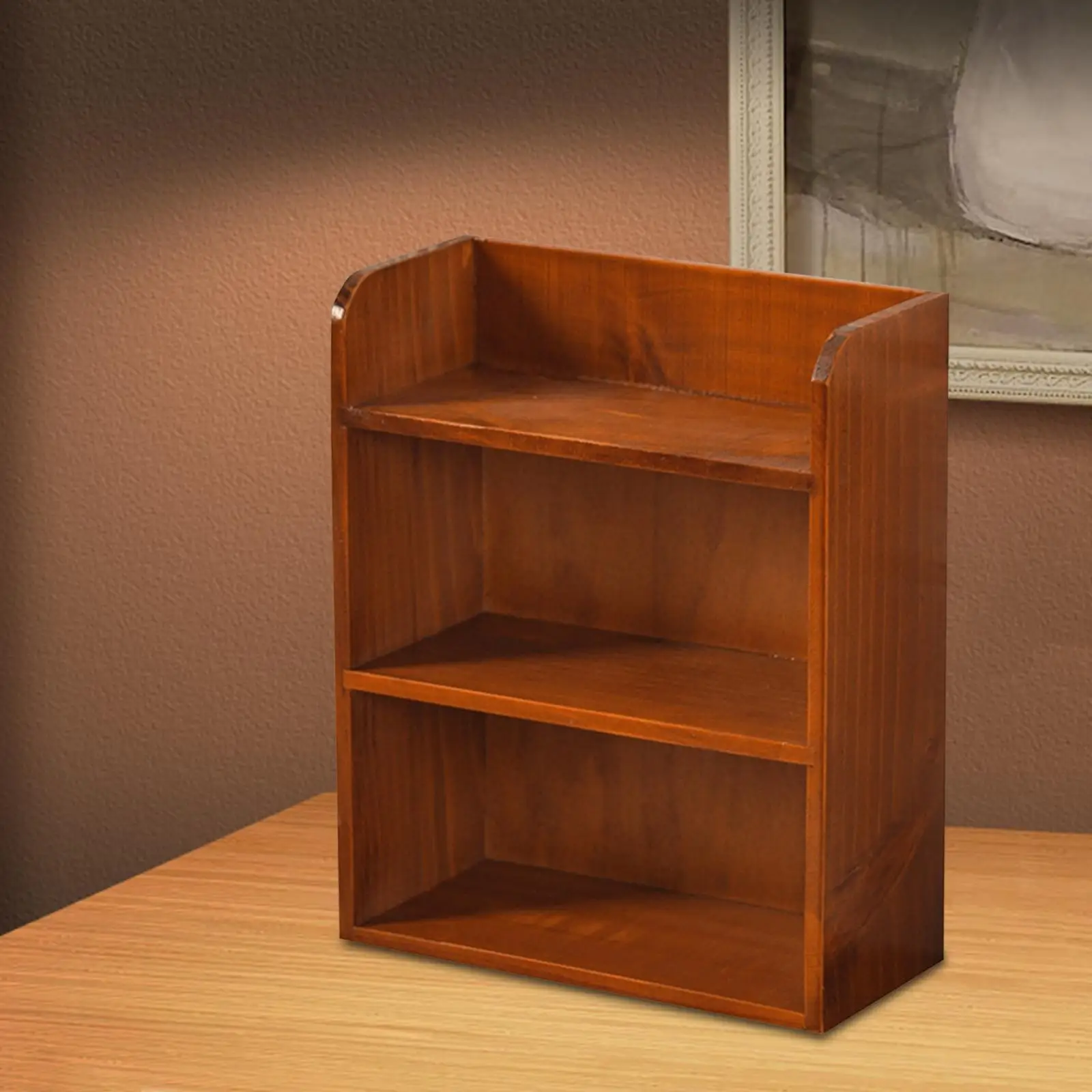 Desktop Storage Rack Bookcase Furniture Wood Multipurpose Simple Multi Layer