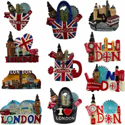 UK Fridge Magnets Flag London Travel Souvenirs 3D Resin Magnetic Room Decor Collection Gifts