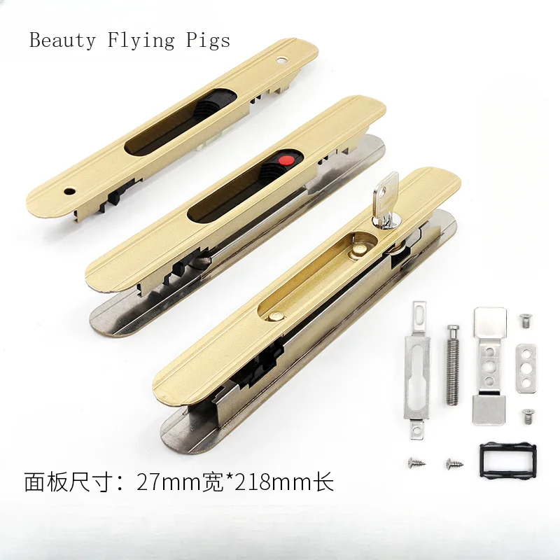 1 set of stainless steel bridge cut aluminum alloy door and window hook lock balcony sliding door bar lock hardware accessories