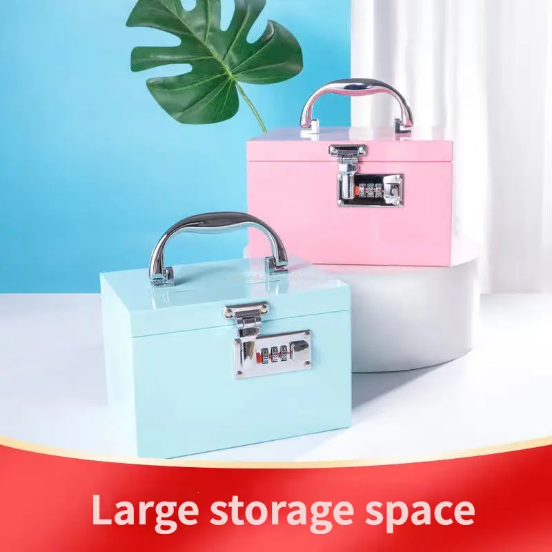 Stainless Steel Portable Safe Piggy Bank Coin Safe Kids Gift Piggy Bank Jewelry Box