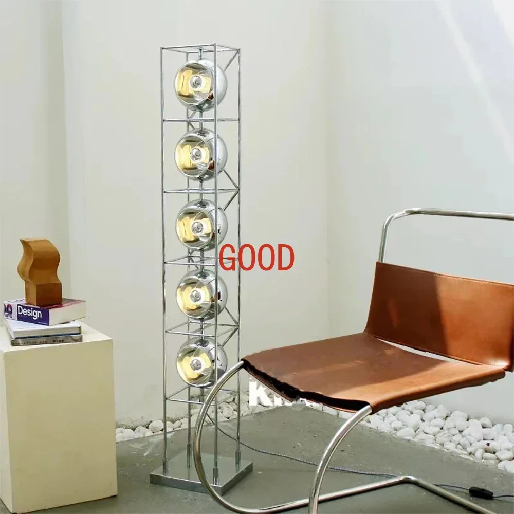 Artístico led lâmpadas de assoalho nova tendência minimalista cromo luz iluminação lâmpadas pé metal elegante arte decoração para casa