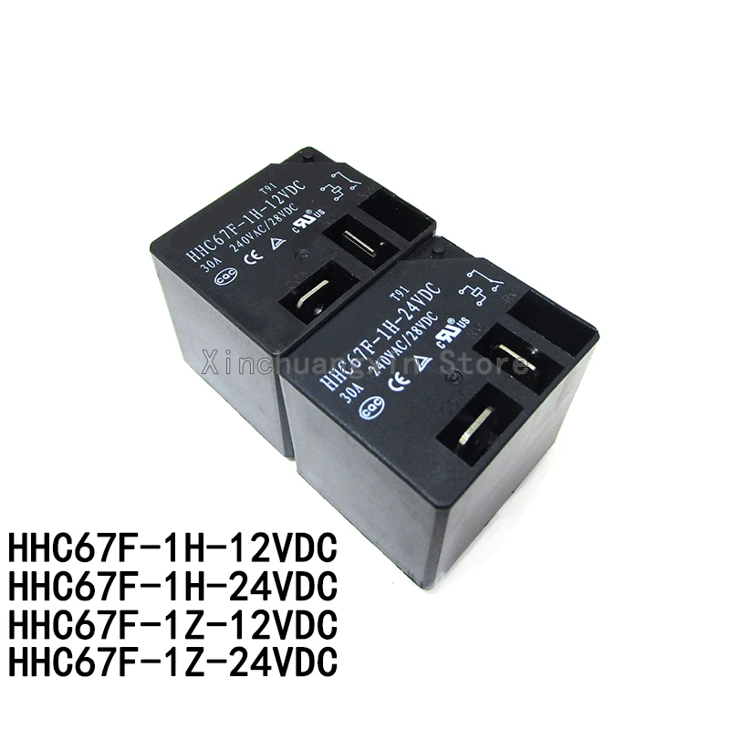 1PCS T91 Power Relay NNC HHC67F-1H-12VDC DC24V 4PIN NNC67F-1Z-24VDC 5PIN 30A40A