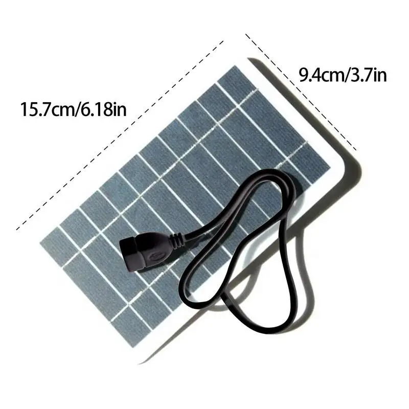 Mini Portable Solar Charger Flexible Solar Power Charging Panel Dc Interface Usb Output For Mobile Phone Battery Recharge