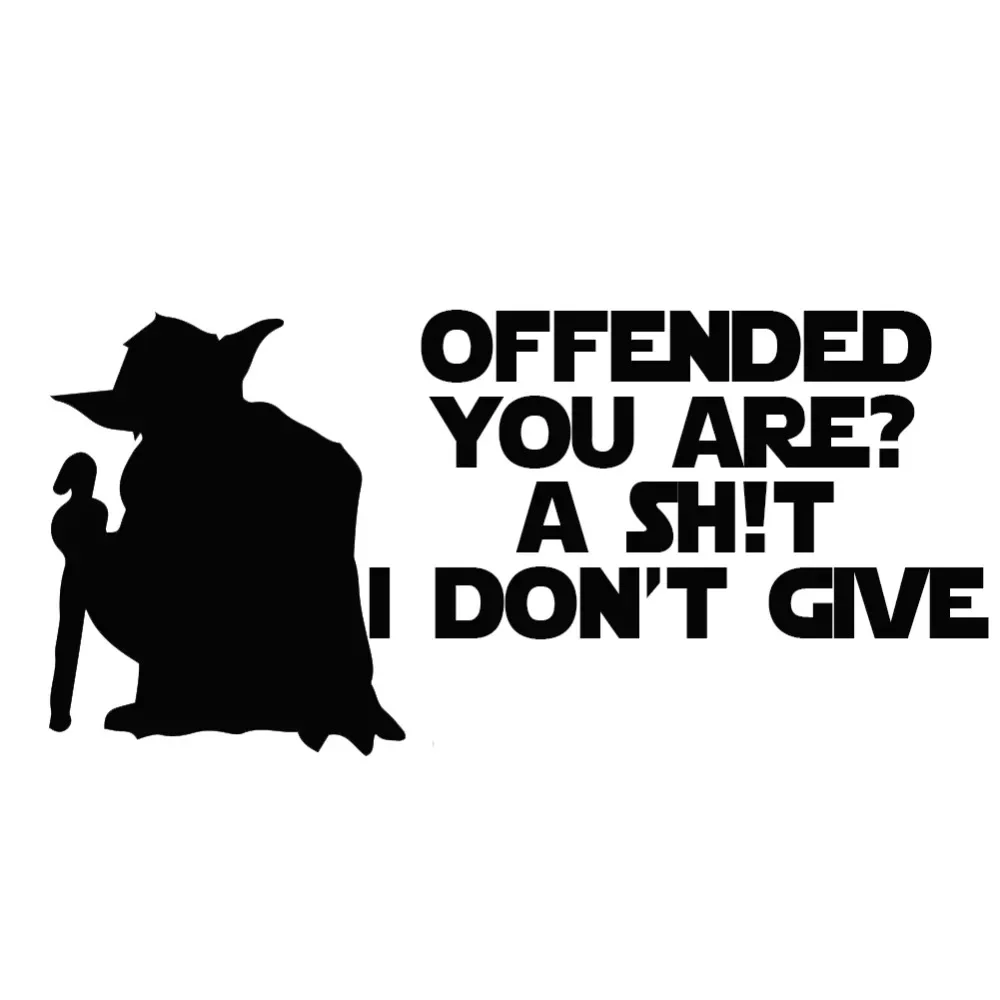 Offended You Are?A Sh!t I Don't Give Quote Sticker Car Decal Waterproof Sticker Car Window Decor Pattern 25x12cm