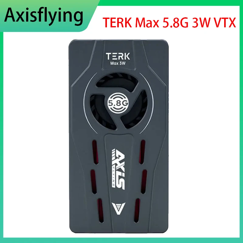 SkyCityFPV Axisflying TERK Max 5,8G 3W VTX ventilador con disipador de calor CNC botones de función duales micrófono incorporado silencioso Dron RC de largo alcance