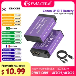 PALO LP E17 LP-E17 Battery with Type-C Input for canon sl2 sl3 RP 200 250D M3 M5 M6 750D 760D T6i T6s 800D 8000D 77D Kiss X8i