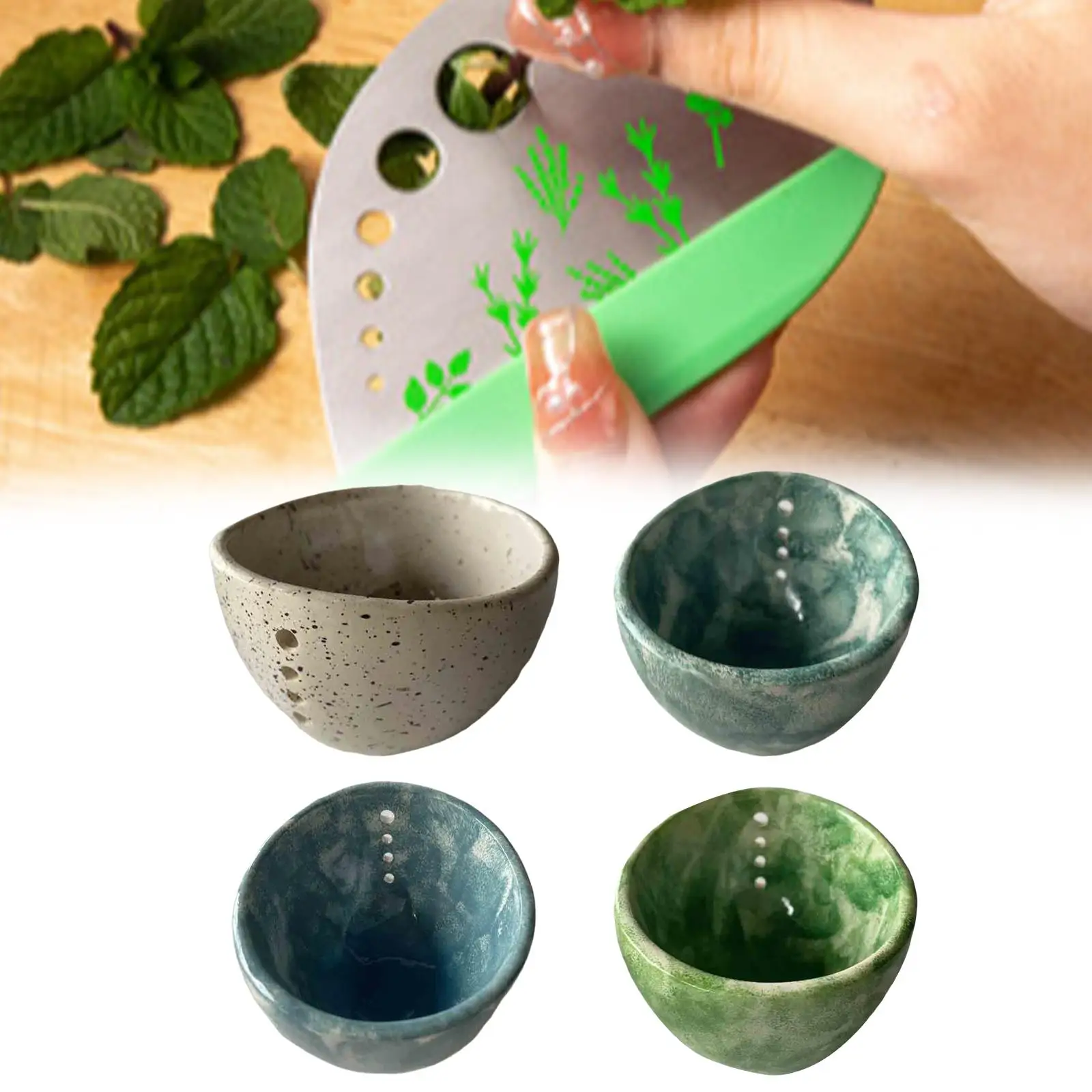 

Чаша для зачистки листьев трав, разные размеры с круглыми отверстиями, кухонный инструмент, 4-отверстие, чашка для зачистки тепла, подарок для дома, домохозяйки, розмарина