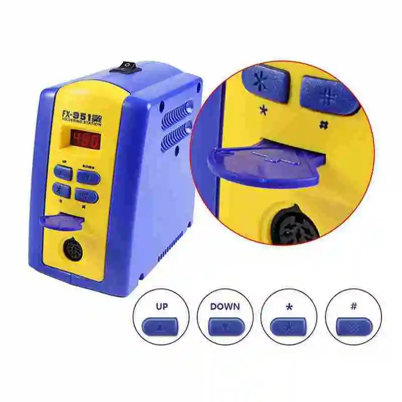 Цифровая паяльная станция FX951 75 Вт FX-951 Высокомощная паяльная станция Бессвинцовая паяльная станция ESD T12 Цифровая паяльная станция FX951 75 Вт FX-951 Высокомощная паяльная станция Бессвинцовая паяльная станция ESD T12