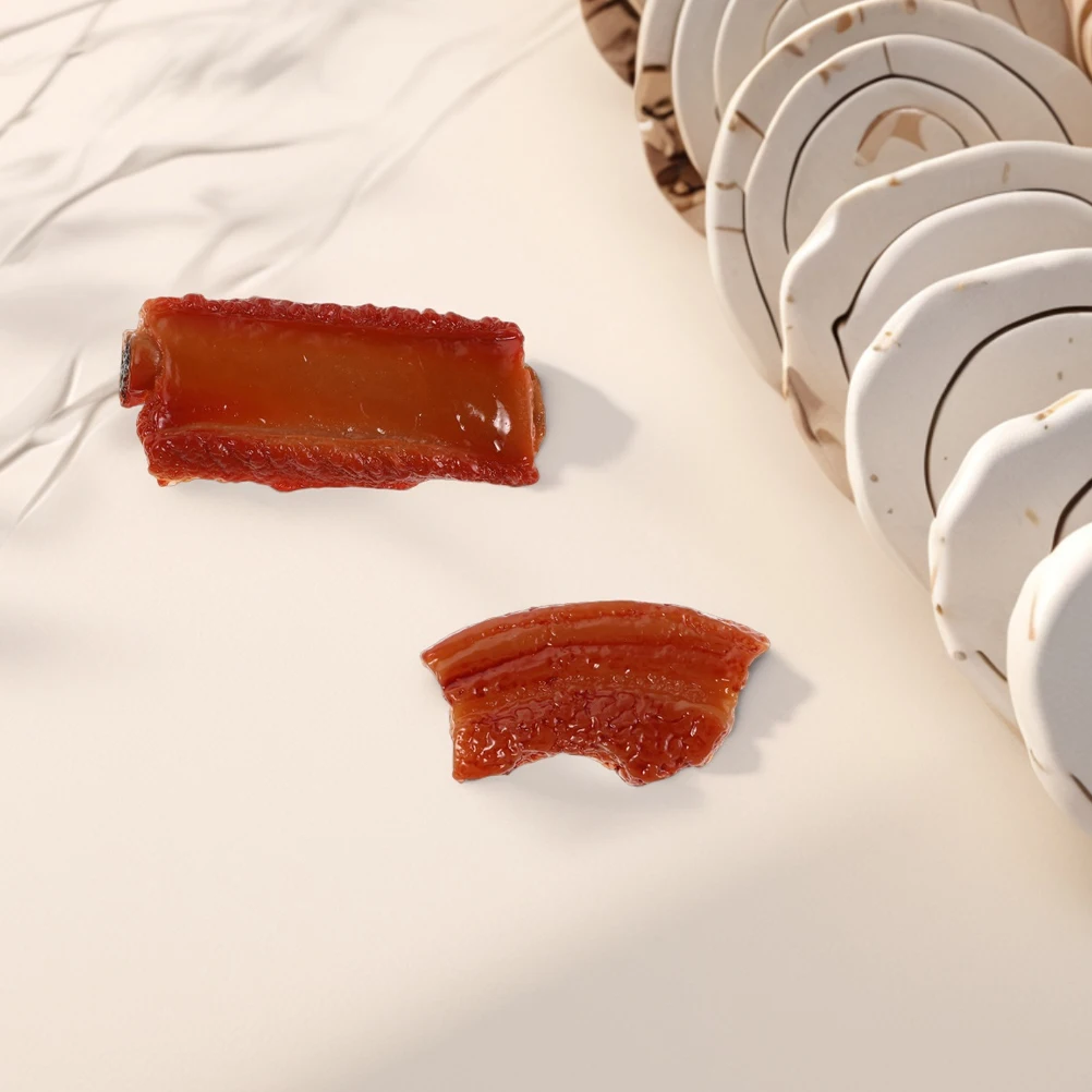 

10 Pcs Restaurant Tool Resin Product Fake Meat Plastic Decorative Food Culinary Model Kitchen Prop Home Display